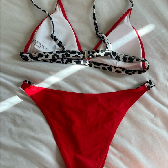 Red and cheetah Swimsuit - Picture 2 of 2